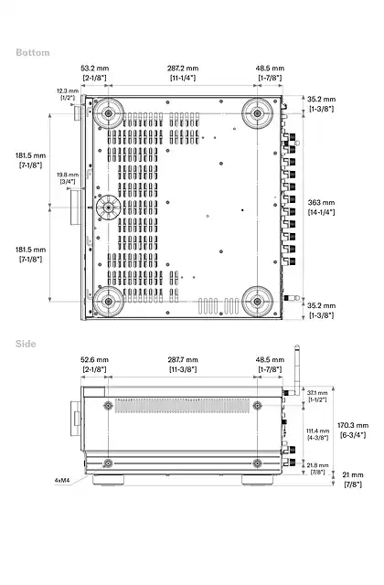 yamaha雅马哈RX-A6A Dimension Drawing